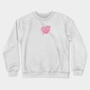 Fingerprint heart with arrows Crewneck Sweatshirt